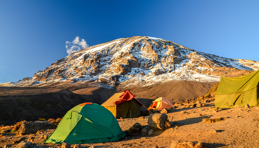 Camping on Mount Kilimajaro